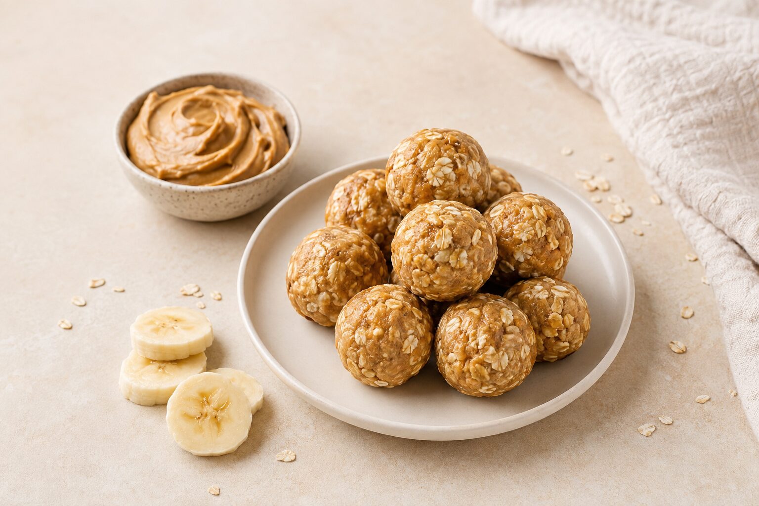 5-Minute Peanut Butter Banana Oat Bites